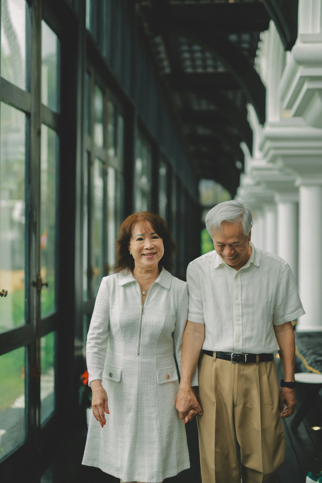 Happy elderly couple